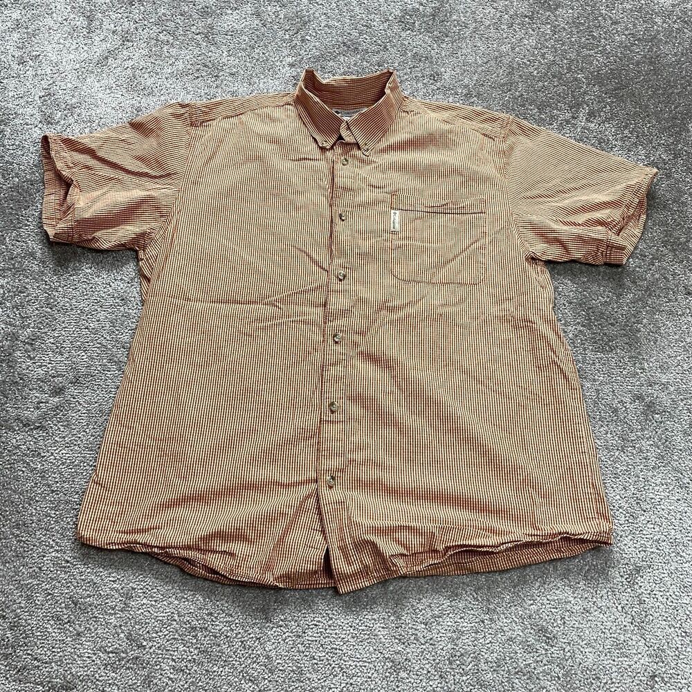 Columbia Shirt Mens XL Multicolor Checkered Button Down Short Sleeve Casual Top